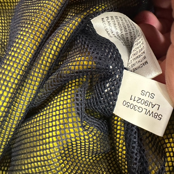 NFL Superbowl XLVIII Windbreaker Pullover 1/4 Zip Navy Yellow Pockets Lined Sz L - Picture 10 of 11